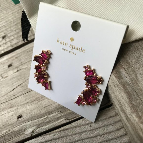 Kate Spade berry Multi Cluster Earrings - Picture 2 of 8